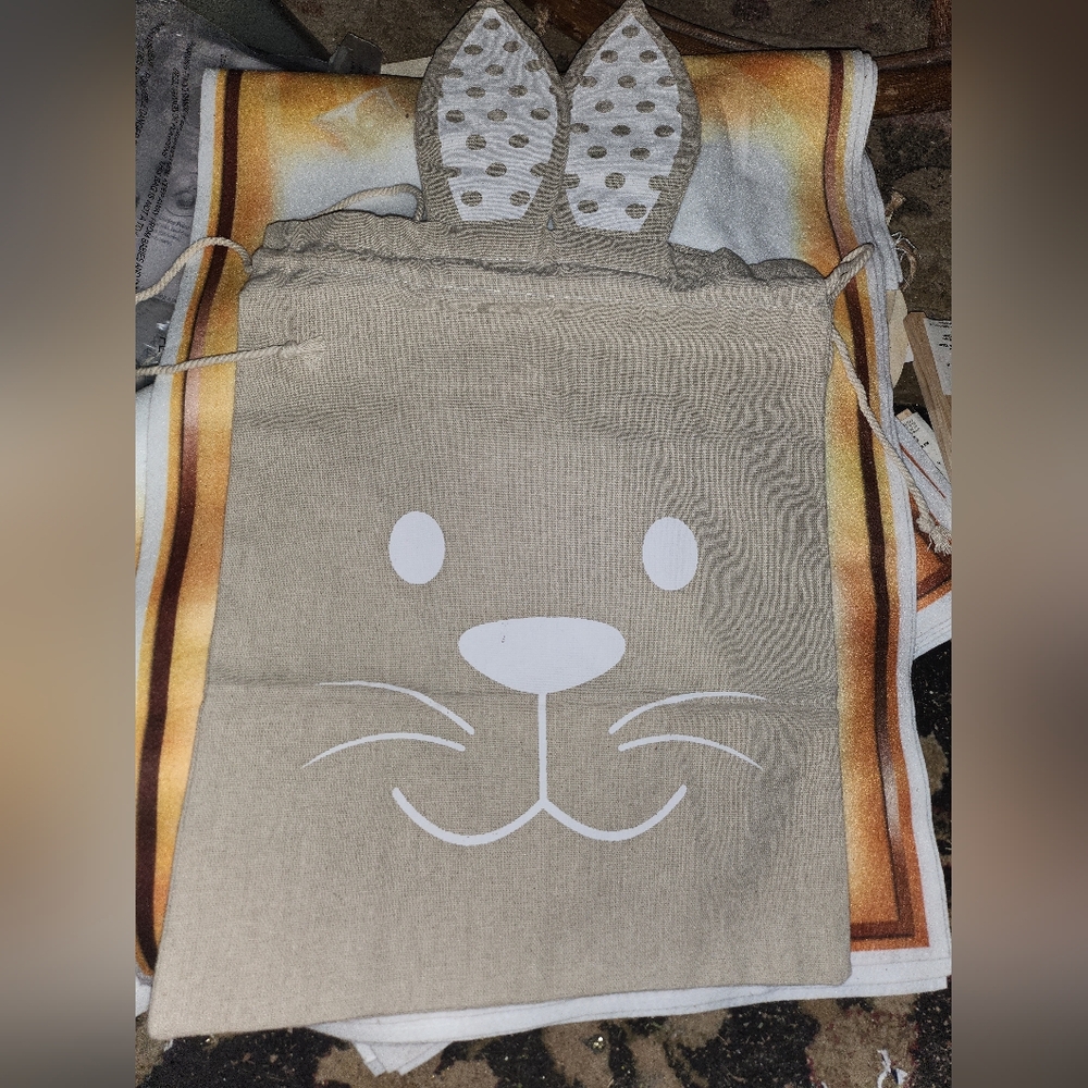 Cute Bunny Drawstring Bag